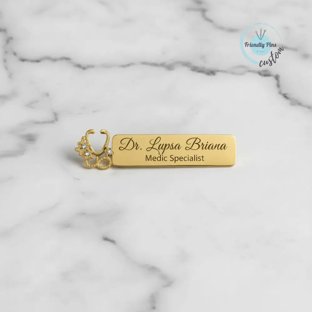 Ecuson - Dr./As. -Golden Bloom Stethoscope © Gold