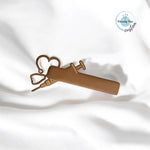 Ecuson- Seringă și Stetoscop Aur Roz